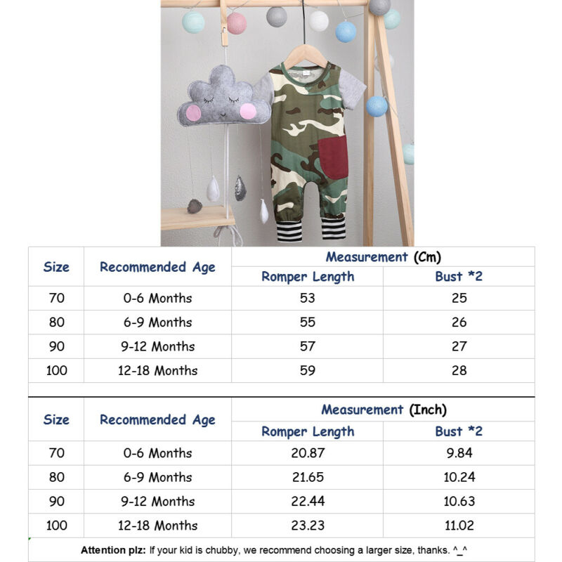 Summer Newborn Baby Boy Girl Camo Romper Short Sleeve O-Neck Patchwork Jumpsuit Unisex Baby Clothes Casual Rompers 0-18M