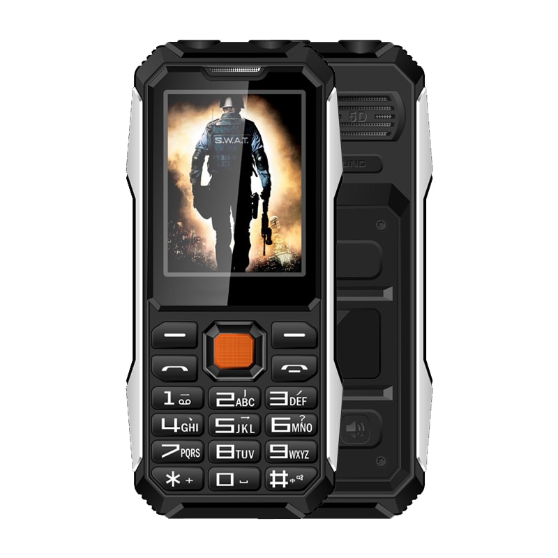 2.4&quot; Dual Sim Shockproof Cellphones SOS MP3 video player camera recorder alarm GSM featured mobile phones Russian Keyboard