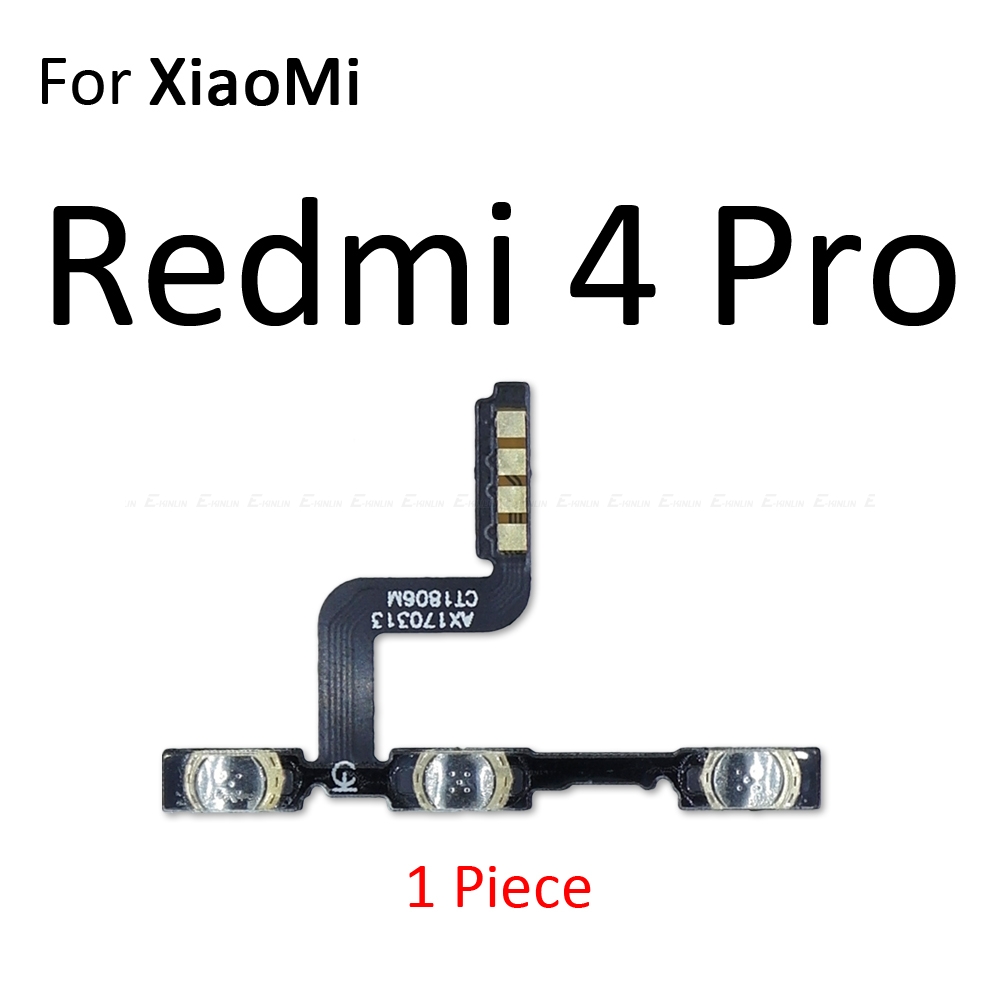 Volumknapp strømbryter på av-knapp fleksibel kabel til xiaomi redmi 3x 3s 4a Merk 7 6 2 5a 6a 5 Plus 4 3 pro 4x global: til redmi 4 pro