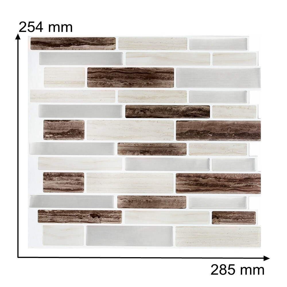 Carrara Subway Backsplash Tile peel and stick Self Adhesive Wall Decor Sticker DIY Kitchen Bathroom Home Vinyl Wallpaper 1 Sheet: 27056
