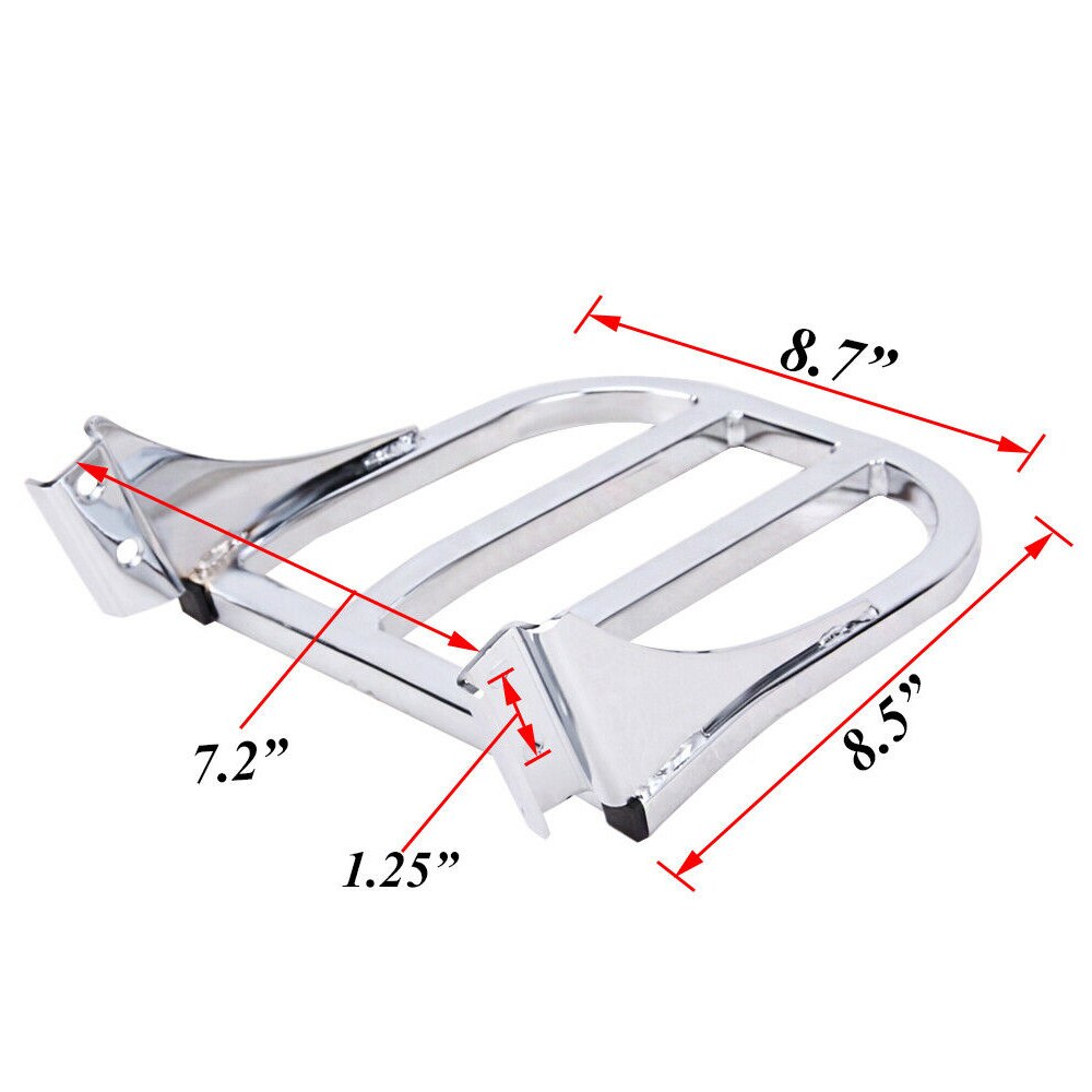 OUMURS Motorcycle Sissy Bar Backrest Luggage Rack Fits for Harley Sportster XL 04-17 Dyna Softail 84-05 FLST FLSTC FLSTSC 06-17