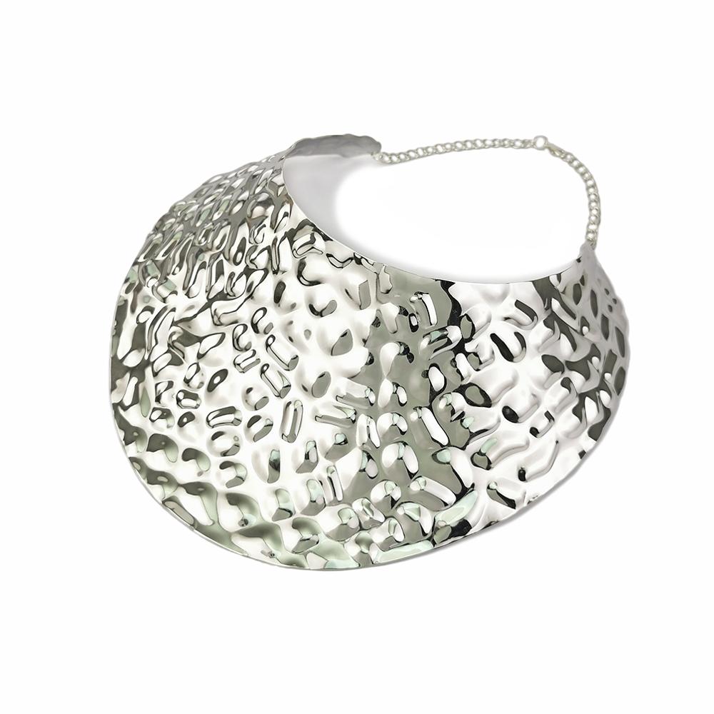 Manilai áfrica instrução colares grande liga torques para mulheres grande colar gargantilha boho design steampunk jóias 2020: 4981 Silver