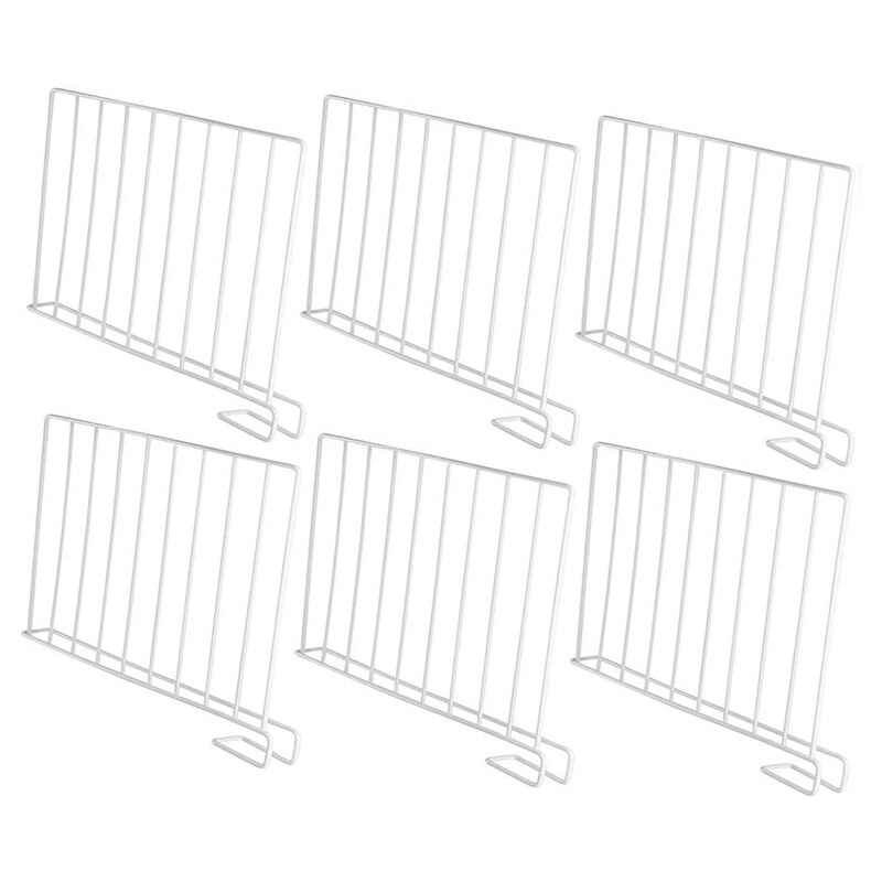 Séparateur d'étagère pour placards, sacs à main, étagères en bois, bibliothèques et bibliothèques - organisateurs pour la maison et le bureau - ensemble de  of 6: Default Title