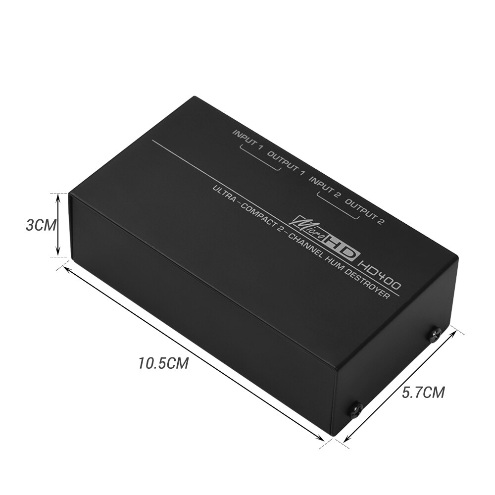 Metal HD400 Ultra-compact Hum Destroyer 2 canali Hum Eliminator filtro antirumore con ingressi TRS da 1/4 pollici uscite parti