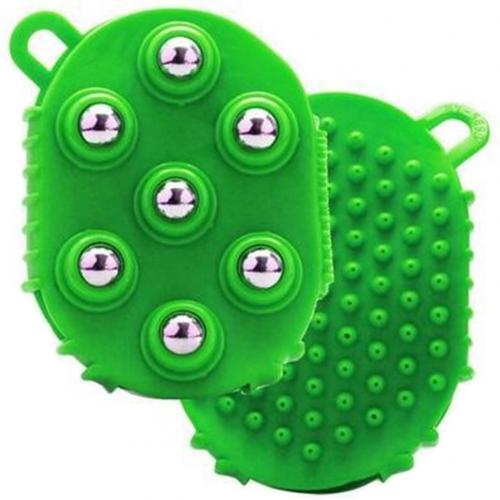 Stainless Steel 360 Degree Rotation 7 Balls Face Neck Leg Arm Body Massager Anti-Cellulite Muscle Pain Relief Relax Massager: Green