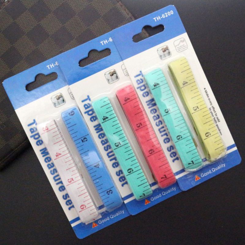 2pcs/set 1.5m Body Measuring Ruler Sewing Tailor Tape Soft Mini Rulers Centimeter Meter Dressmaking