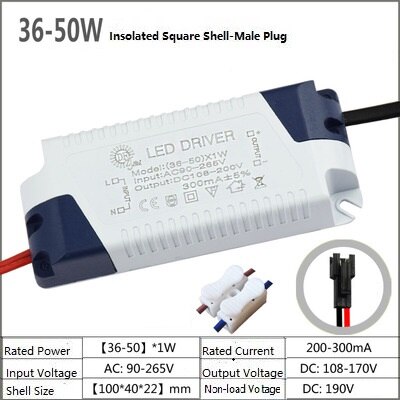 mini ballastmotstand konstant strøm sjåfør 12 watt drivkraft 3 downlight 4 søkelyset 5 taklampe 7 ballast 12w 55v: 36-50w