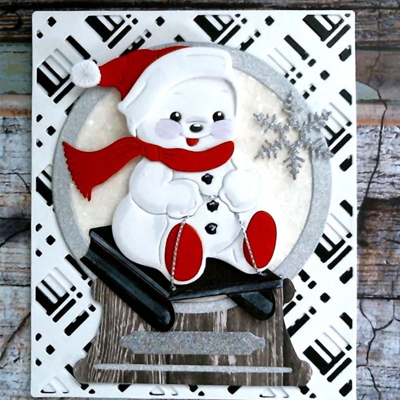 Christmas Snowman Metal Cutting Dies Stencils DIY Scrapbooking Album Decorative Embossing Craft Die Cutting Template