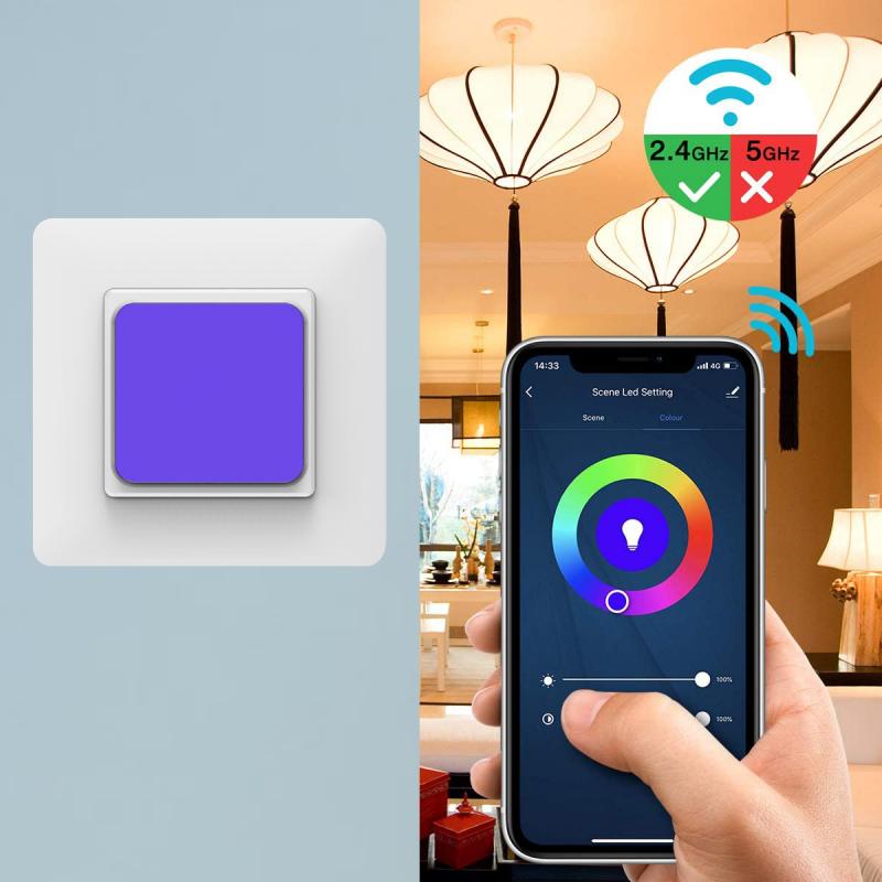 WiFi Smart Home RGB Switch LED Scene Light Switch Wireless APP Voice Control Scene Light Switch Smart Remote Control