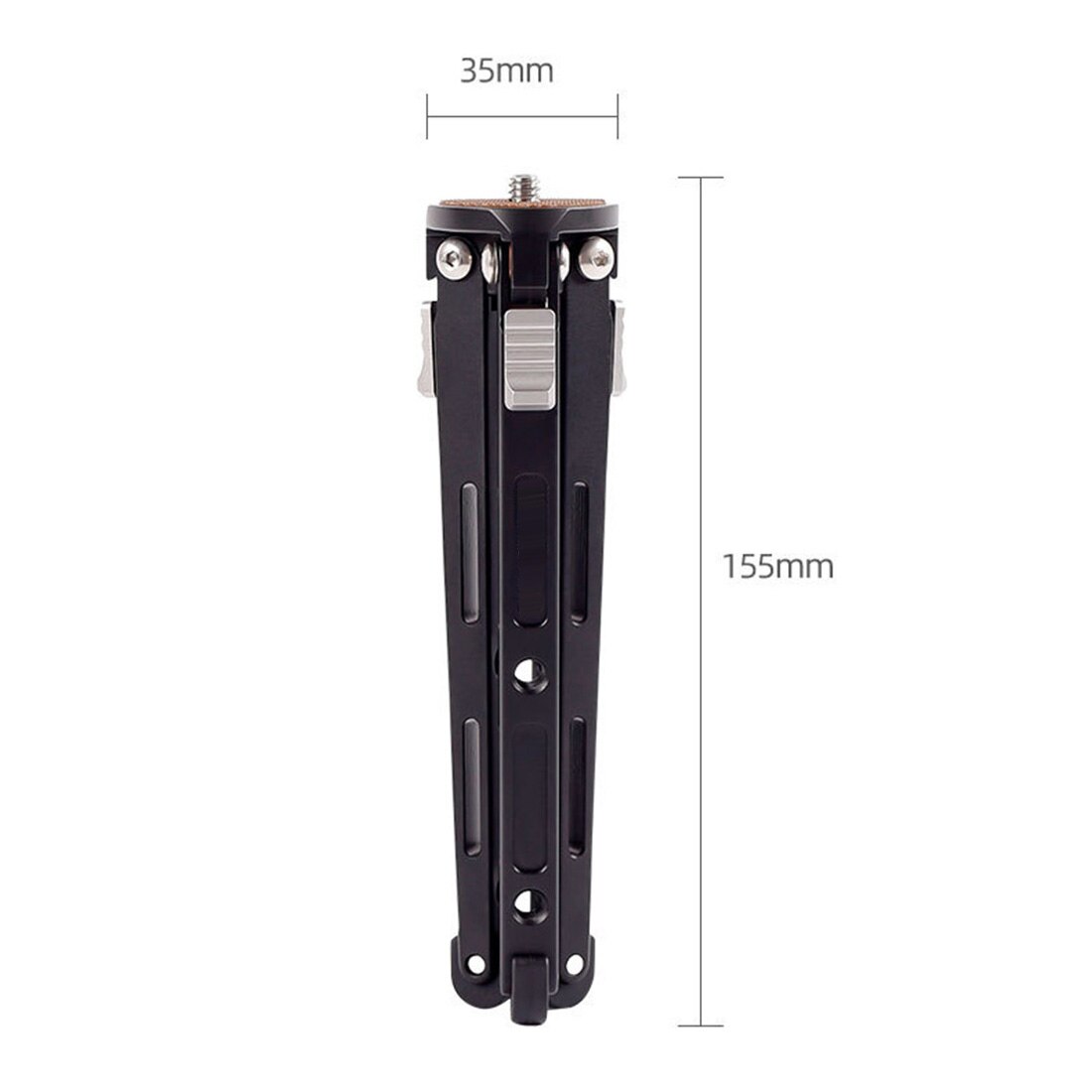 Mini trípode + cabezal de bola giratorio de 360 grados, soporte de vídeo con zapata Dual para cámara DSLR, micrófono, luz de relleno