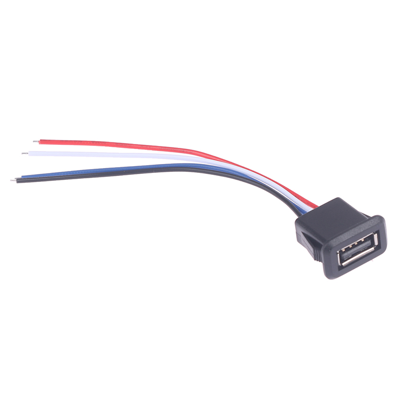 Conector hembra del puerto de carga USB2.0 del conector de alimentación USB 2.0 con el zócalo del cargador USB del cable: Gris oscuro