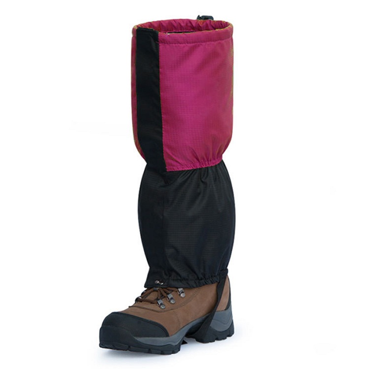 Guêtre imperméable pour homme et femme, jambières de neige, en molleton, pour sports de plein air, randonnée, escalade, cyclisme, VK037: Rose No Fleece
