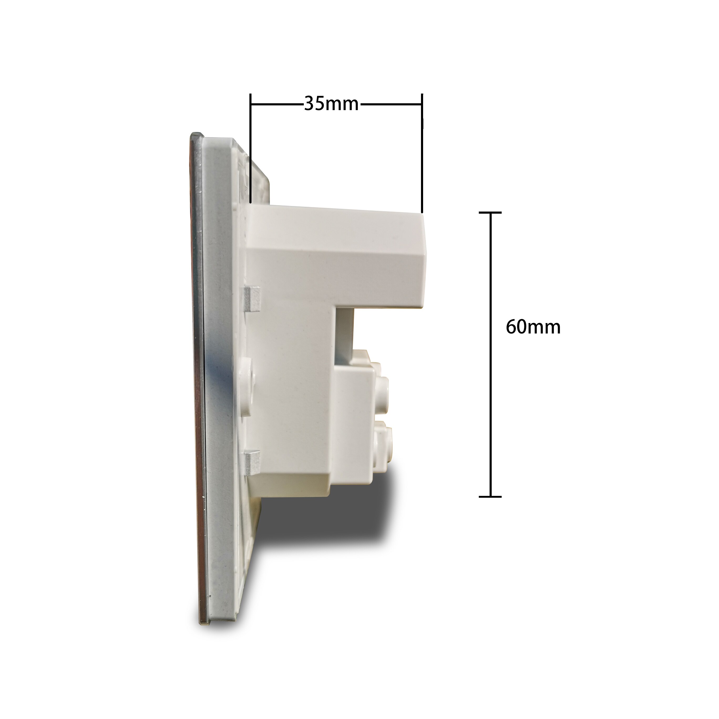 Wallpad S7 Grey Franse Stopcontact Met 2.1A 2 X Usb Opladen Poorten, zilver Aluminium Panel Enkele Stopcontact Metalen Plaat