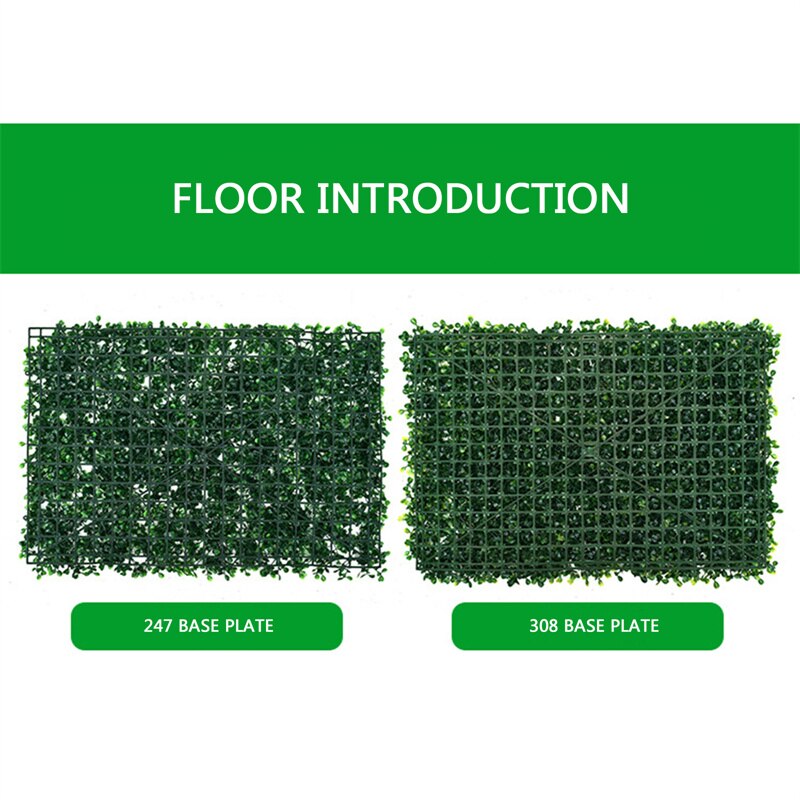 Artificial Lawn Simulation Plant Wall Artificial Leaf Hedge Panels Background Plastic Lawn for Home Garden Patio