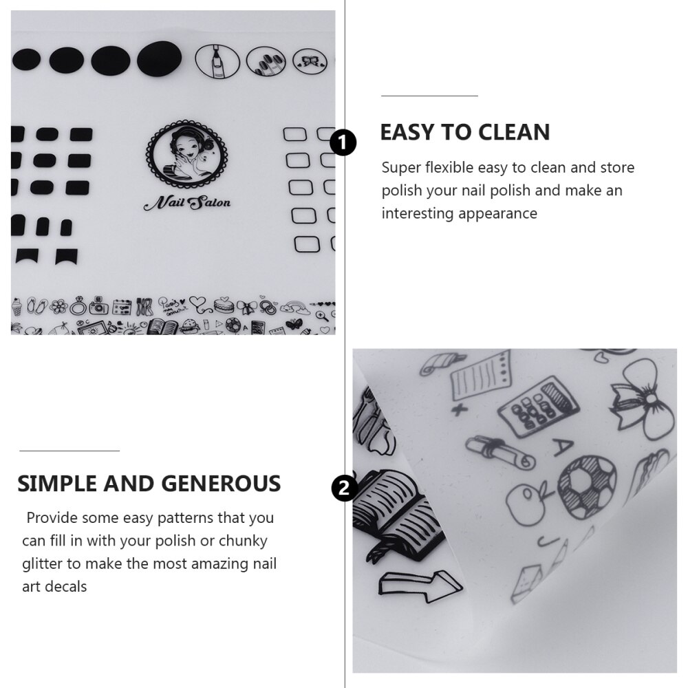 1pc Silicone Practice Pad Guide Tools Nail Sticker Manicure Mat Nail Art Mat for Home
