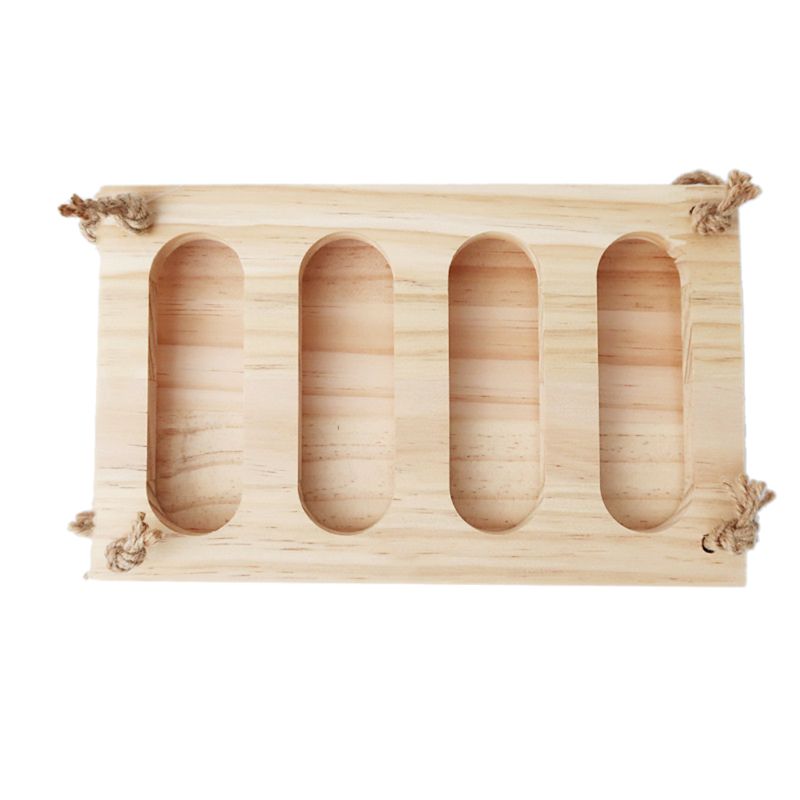 Rabbit Wooden Hay Rack Manger Multi-Functional Manger Grass Holder Hamster Bowl: Default Title