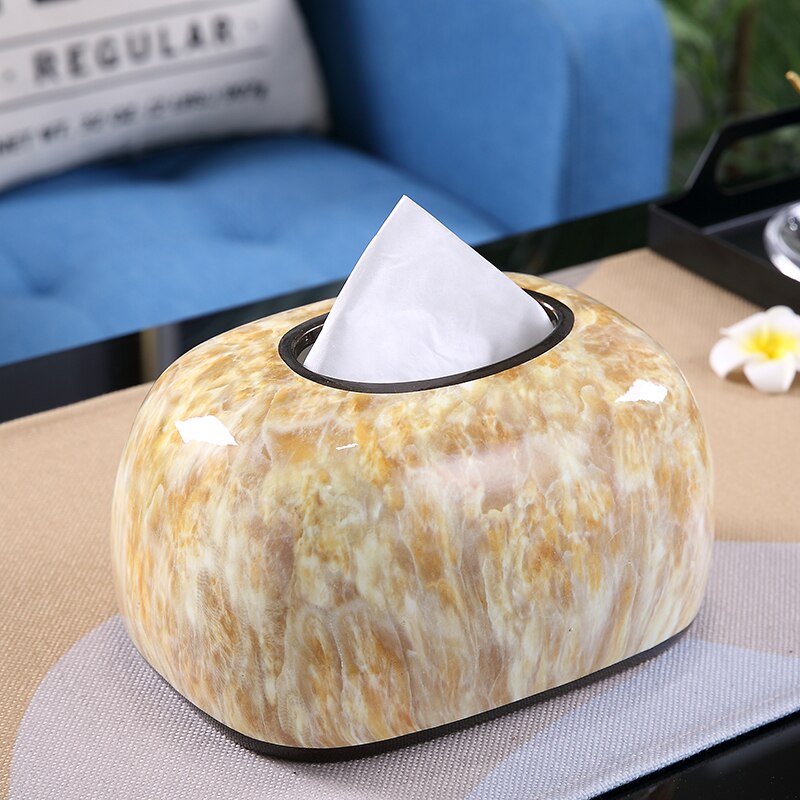 Square Oval Ceramic Tissue Box Desktop Decoration Painted Tissue Storage Box Napkin Holder Paper Towel Tube Storage Organize Box: oval a2