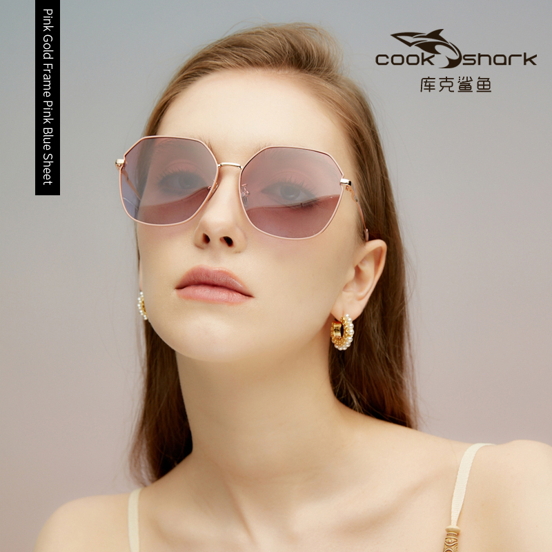 Cook Shark Gepolariseerde Zonnebril Dames - Vlinderstijl - UV400 Anti-verblinding: Roze