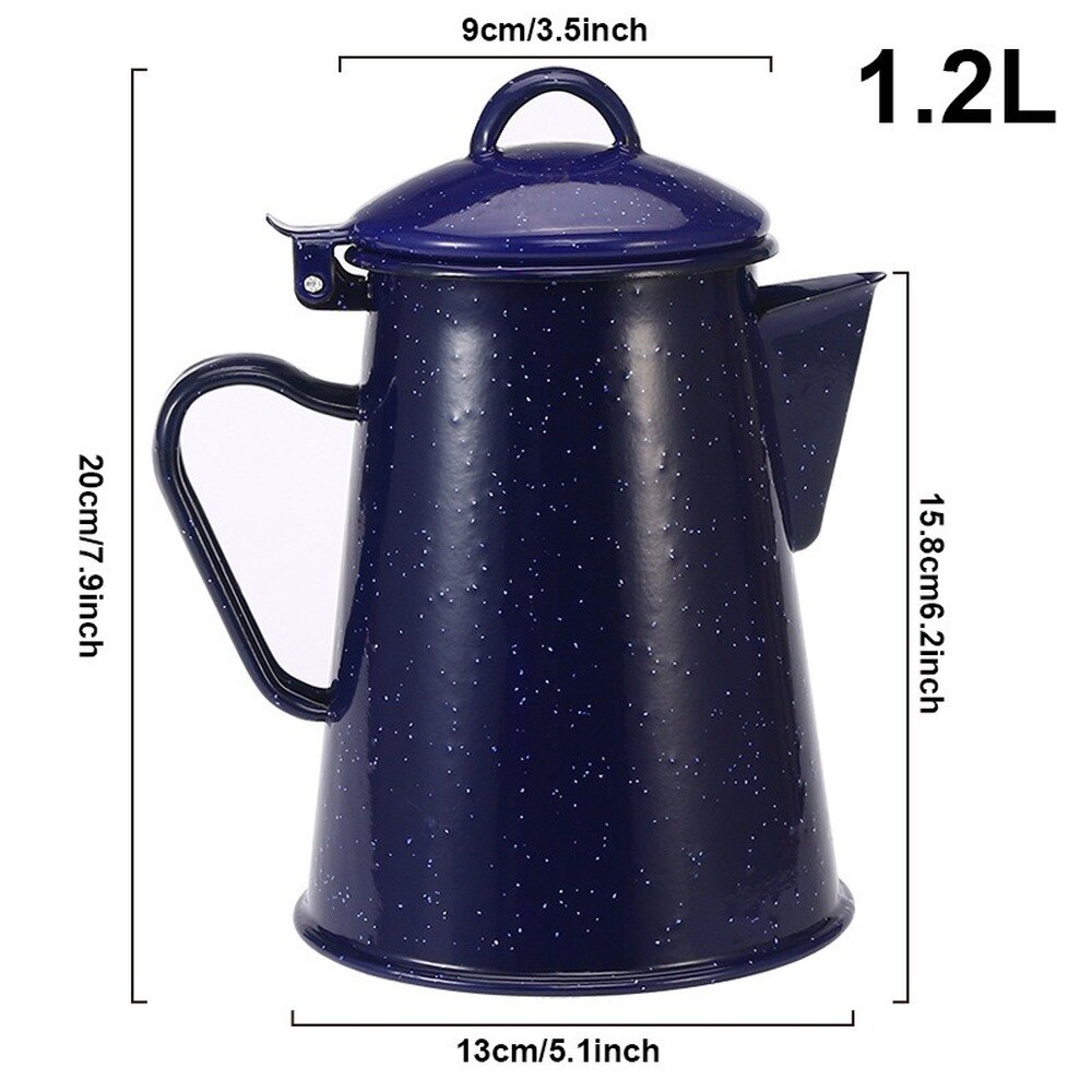 0.8L-2.4L Emaille Koffiepot Hand Thee Emaille Ketel Inductie Fornuis Gasfornuis Emaille Ketel Universele Voor Thuis Keuken