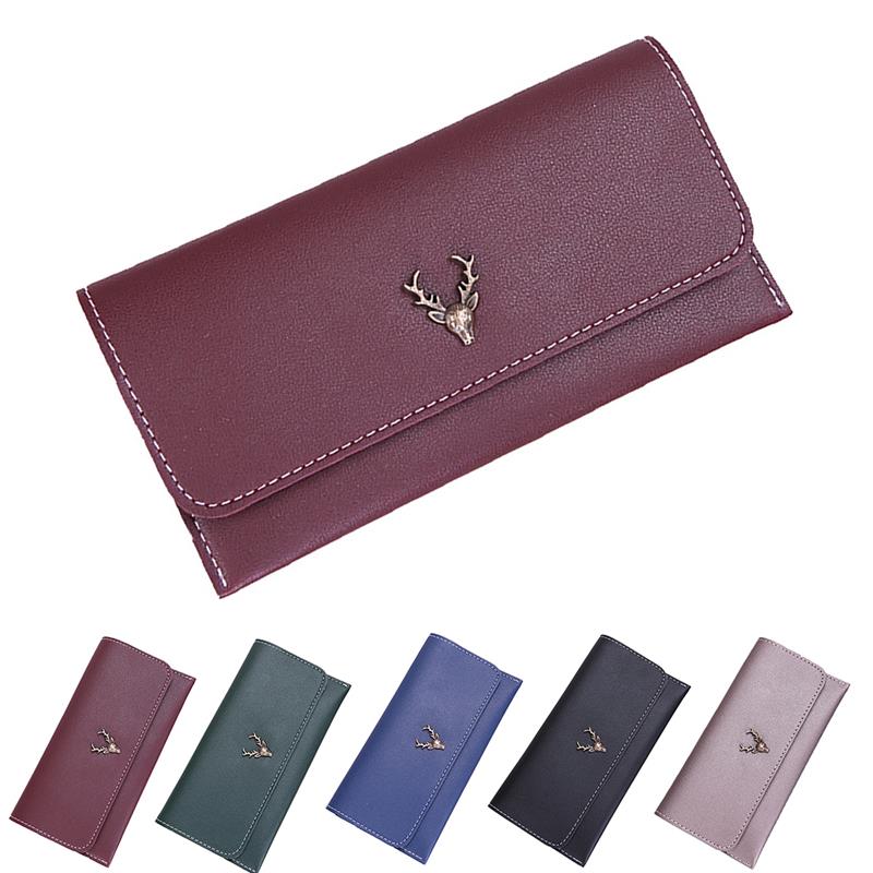 Wysokiej jakości PU skórzany portfel damski moda na co dzień przycisk monety portfel z saszetką na karty portfel sprzęgła kiesa wystrój łosia torba nowy przyjeżdża