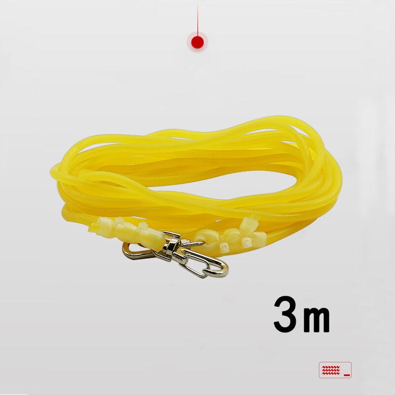 3/5/8/10/15/20m fiskestangsbeskyttelse elastisk gummitov forhindrer manglende med kroge sikkerhed anti-vikling slange anti-bid: 3m