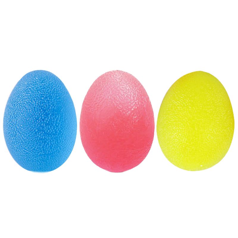 Eivormige Siliconen Grip Bal Hand Fitness Bal Vinger Strengthener 3 Squeeze Weerstanden Soft Grip Bal Voor Hand Training