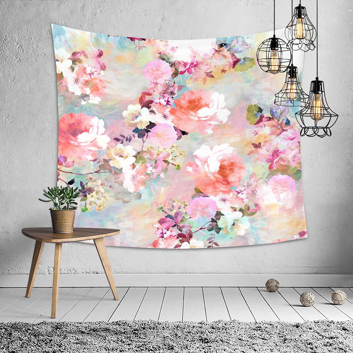 Tapestry Wall Hanging Mysterious Forest Flower Jungle Animal Moon Ocean Landscape Tapestry for Home Room Decor