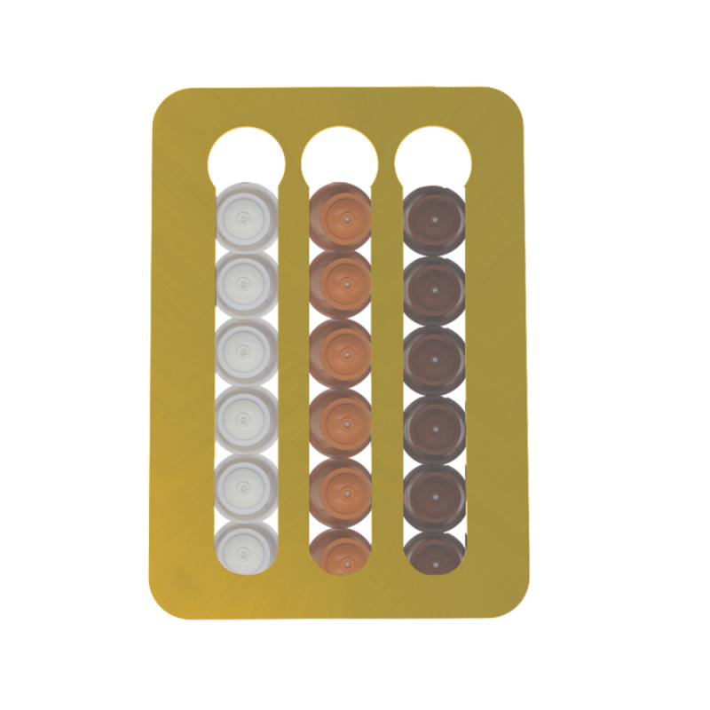 18 Cups Coffee Pod Holder For Dolce Gusto Capsule Display Capsule Rack aluminum Tower Stand Storage Shelves Coffee Holder: 01