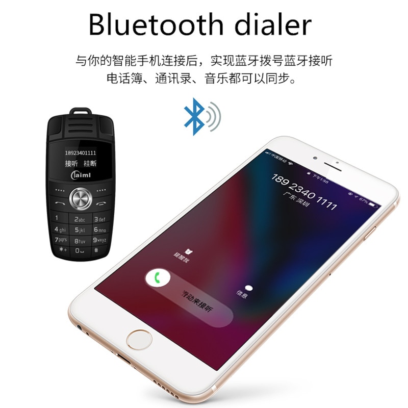 Taiml X6 Mini Mobiele Telefoon Autosleutel Kleinste Telefoon Bluetooth Dialer Celulares Quad Band Dual Sim MP3 Magic Voice Mobiele telefoon