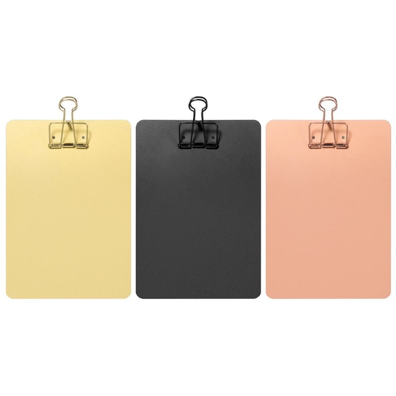 Metal Clipboard Writing Pad File Folders Document Holder School Stationery