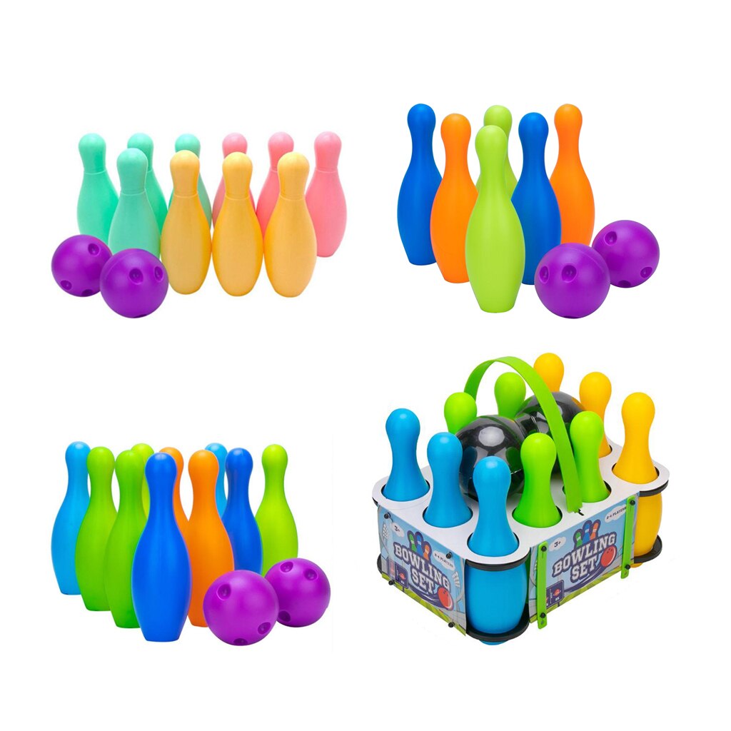 Boules de Bowling en plastique, ensemble de jeu pour enfants d'âge scolaire, pour garçons et filles