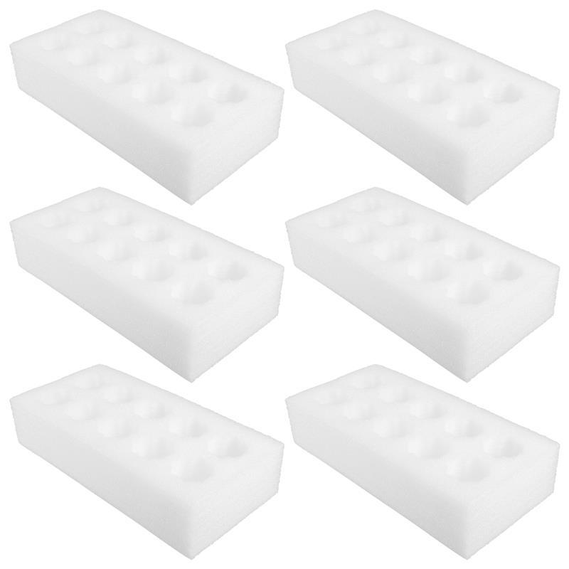 6 Sets Egg 10 Grids Foam Sound Proofing Egg Crate Foam Egg Holder Quail White Cartons Box Egg Storage Wrapping Tray
