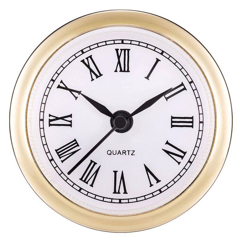 Mini inserto de reloj de 2,4 pulgadas, 61mm, reloj de cuarzo redondo, movimiento de ajuste, reloj en miniatura, Nume romano,
