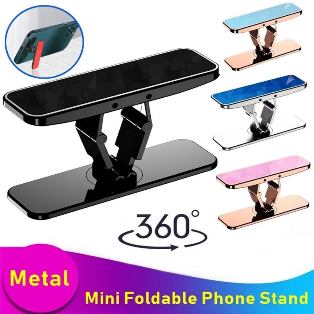 1Pcs 360° Rotate Mobile Phone Holder Mini Kickstand Folding Phones Bracket Mount Metal Invisible Phone Stand