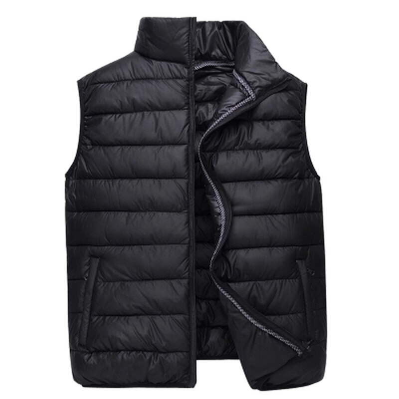 Zogaa Winter Mouwloze Jas Voor Mannen Toevallige Warme Solid Parka Vest Mannelijke Slim Fit Rits Werk Vesten Vest Plus Size S-4XL