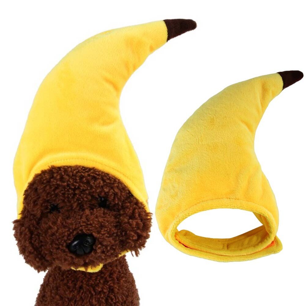 1Pcs Cap Creatieve Decor Leuke Grappige Mooie Make-Up Hoed Pet Banaan Cap Pet Hoed Voor Dier Hond