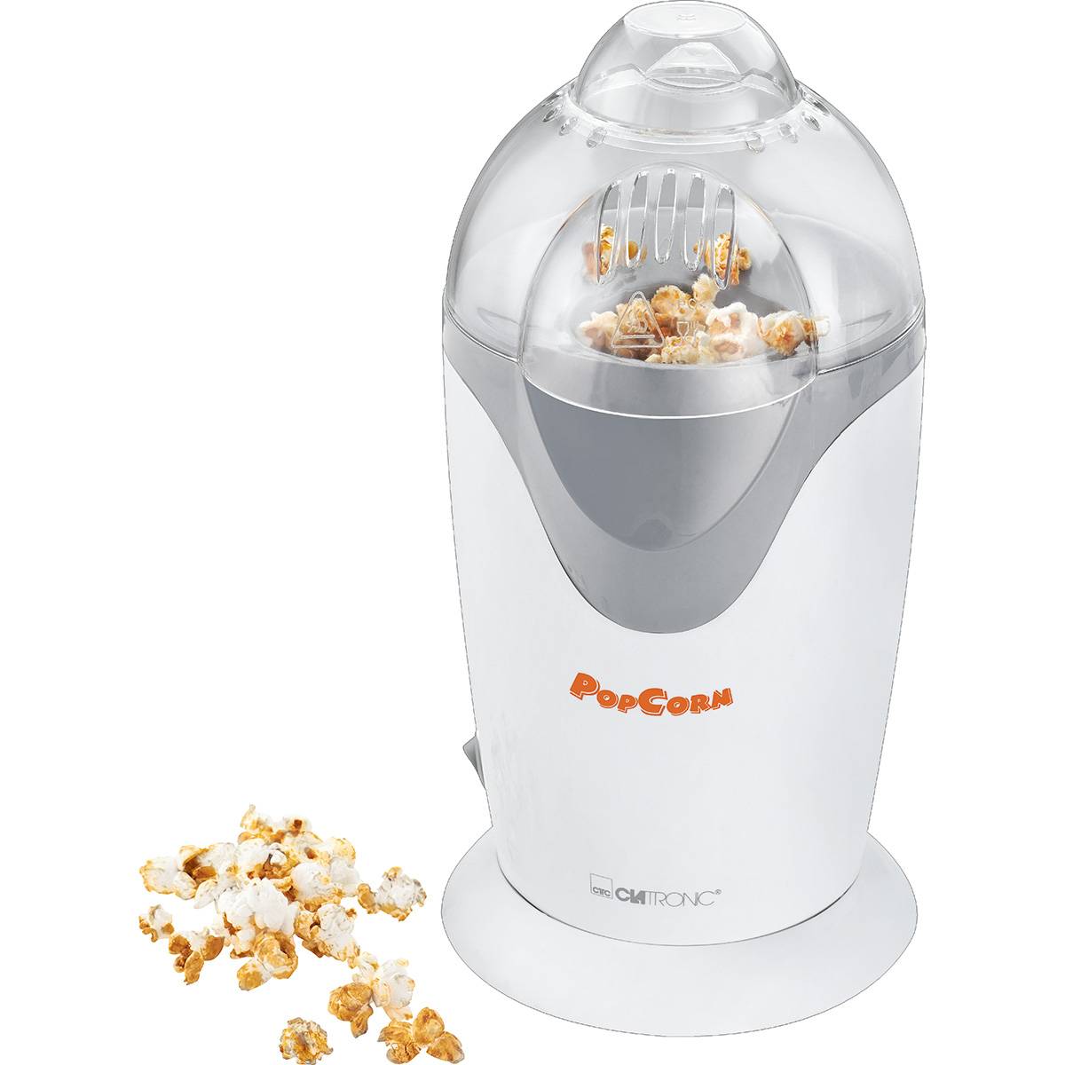 Clatronic PM 3635 Palomitero, Máquina de Palomitas de Maíz, Listas en 2 minutos, Circulación Aire 1200W Blanco
