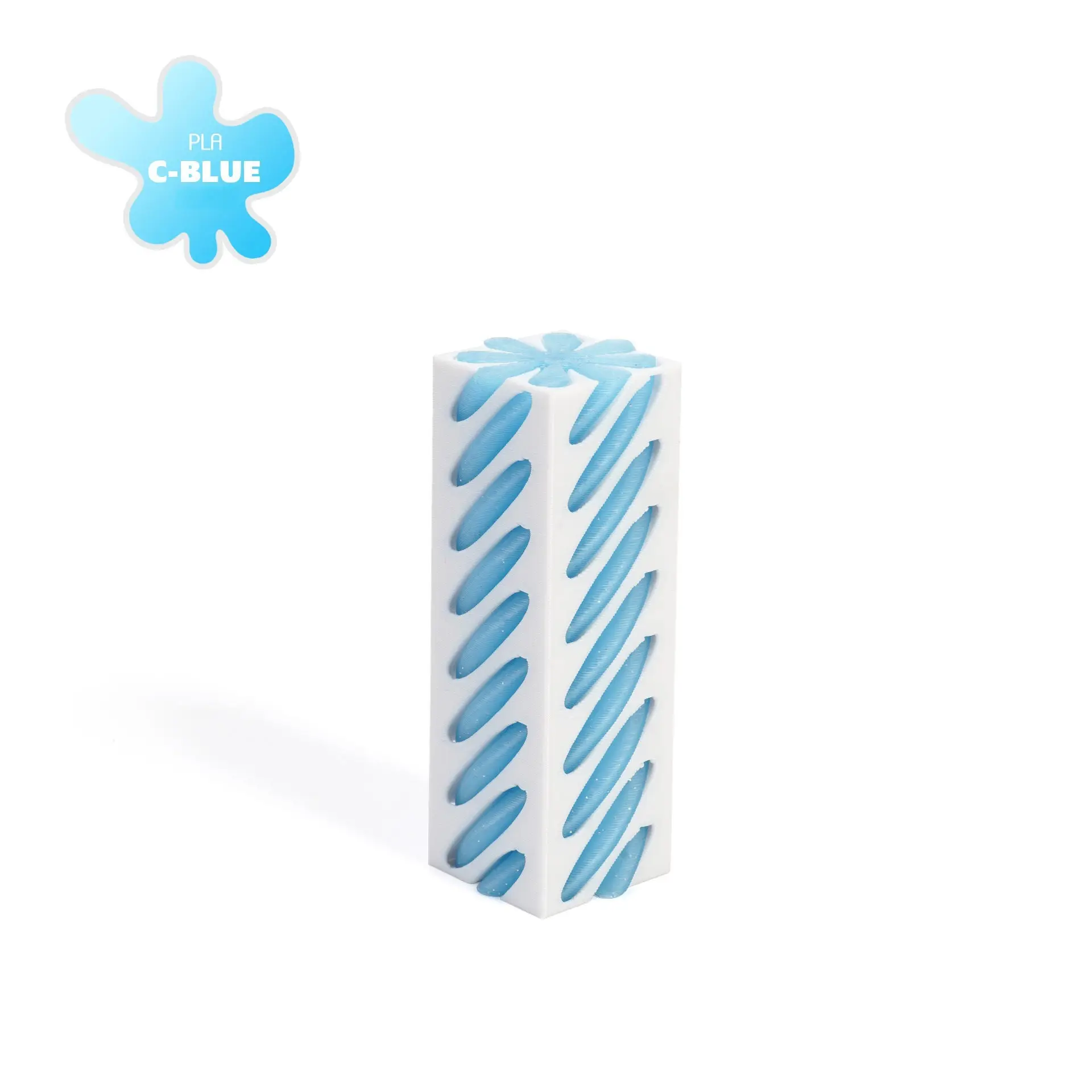 3D Printed Pyramid Impossible Pass-through Sculpture Square Pillar Helix Screw Fidget Toy Spiral Cone Decompression Ornament: VIOLET/紫罗兰