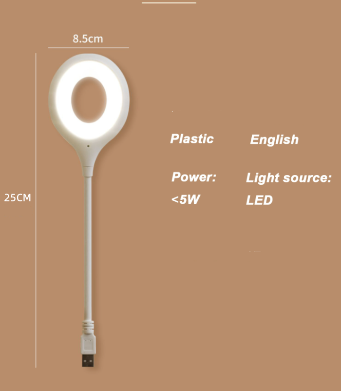 Lampada da scrivania USB pieghevole luci notturne illuminazione lampade da tavolo Plug-In luci da scrivania portatili protezione per gli occhi luce notturna da scrivania