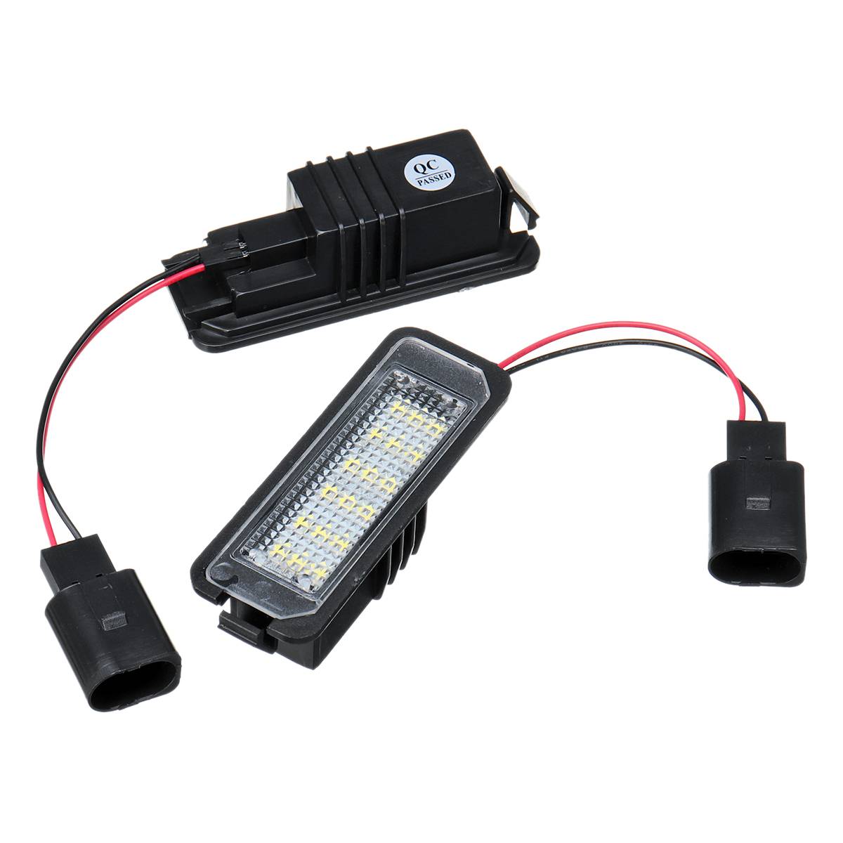 Plafón LED blanco para matrícula de coche, luces para matrícula, 12V, 5W, para VW GOLF 4, 6, Polo 9N, Passat, 2 uds.