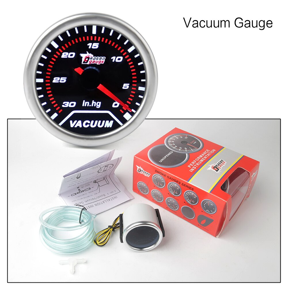2&quot; 52mm Car boost gauge bar psi Exhaust gas temp water temp oil temp oil press Air fuel gauge voltmeter tachometer: Vacuum Gauge