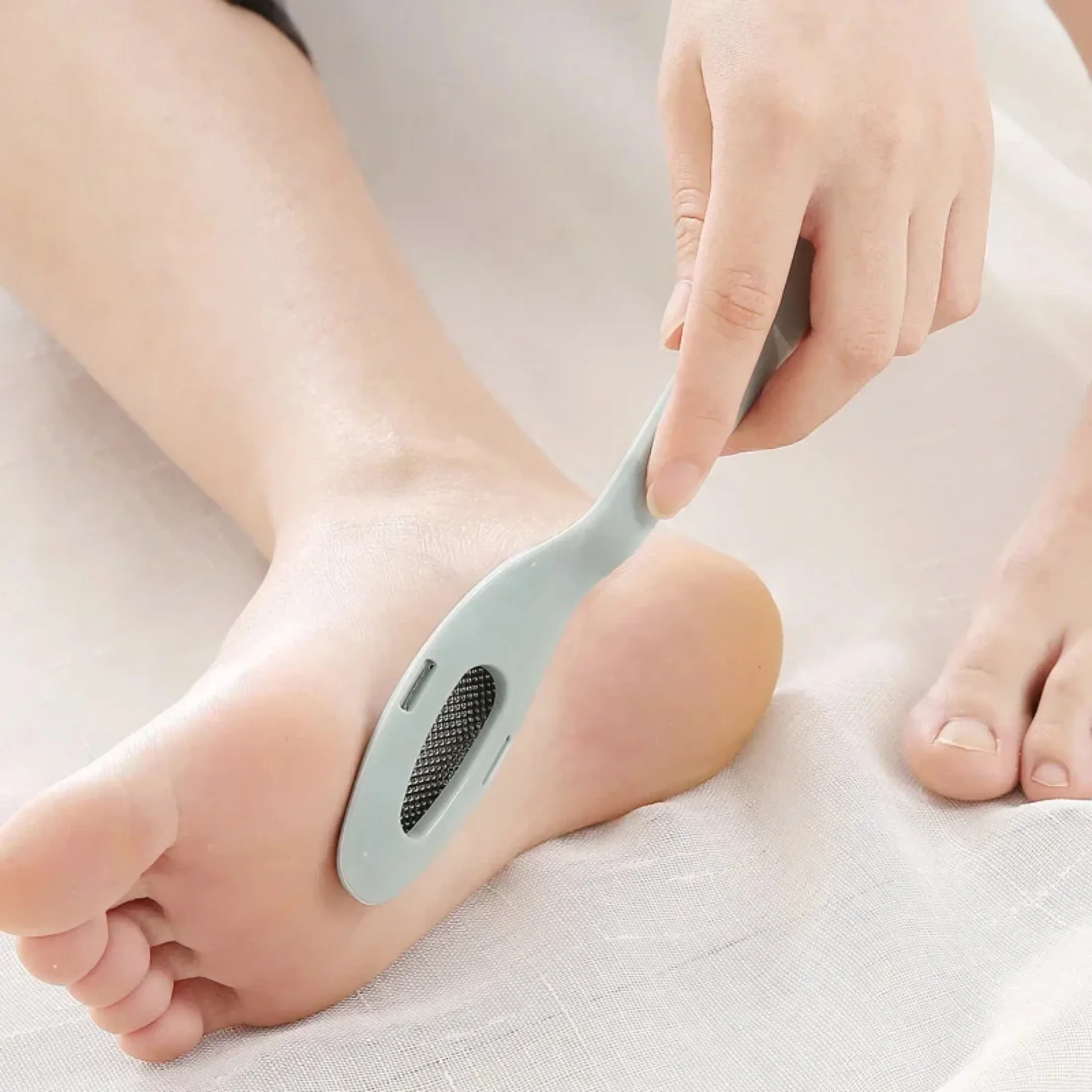 2 in 1 . fodfil fodrasp pedicureværktøj fødder død hud hård hud fjerner træskaft fodskrubber sandpapir fodpleje