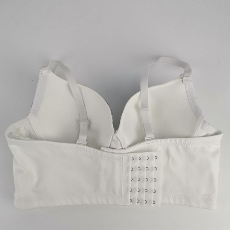 Women AB Colored Rhinestone Bustier Crop Top Spaghetti Strap Push Up Corset Vest 50JB