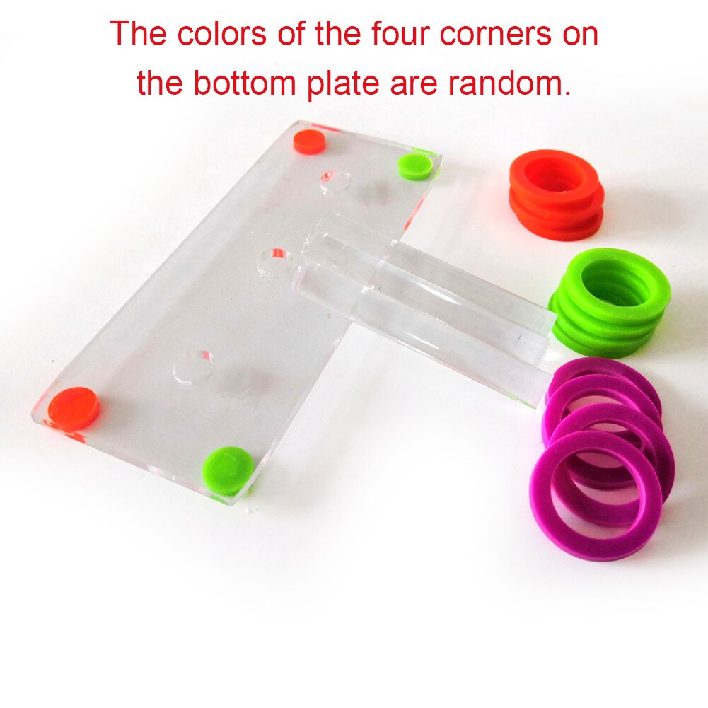 Interactive Parrot Toy Set Intelligence Funny Bird Home Development Acrylic Color Separate Small Ring Pet Training Educational