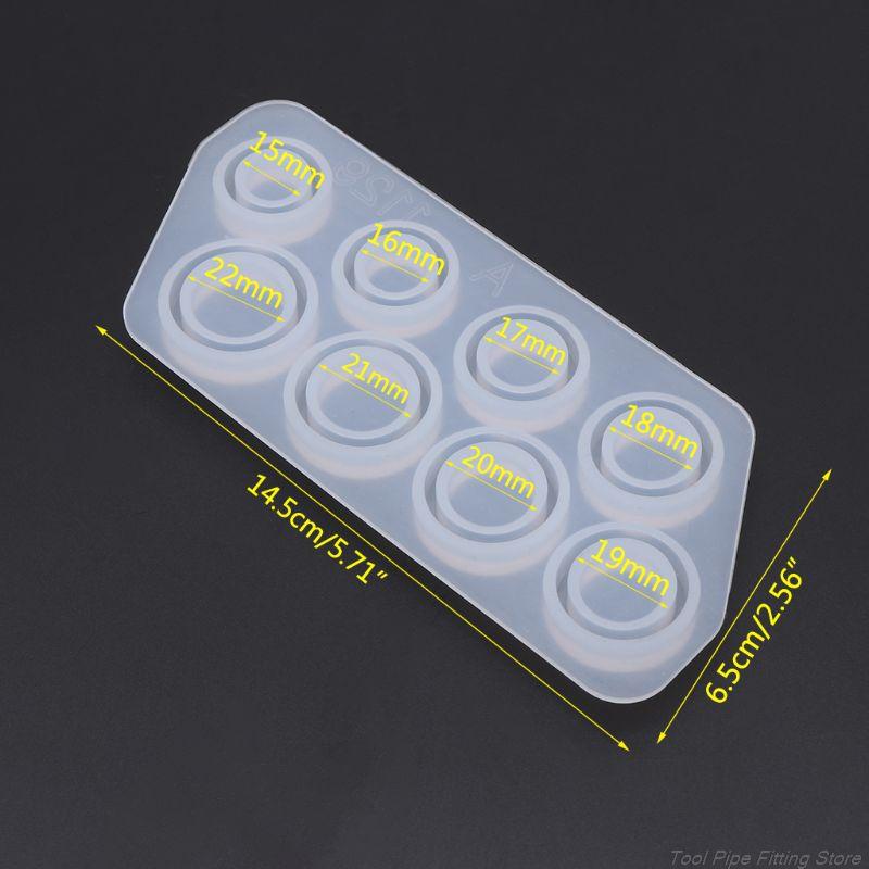 Flat Rings Mold Collection Handmade DIY Making Ring Jewelry Silicone Mold Crystal Epoxy Mould N09 20: A