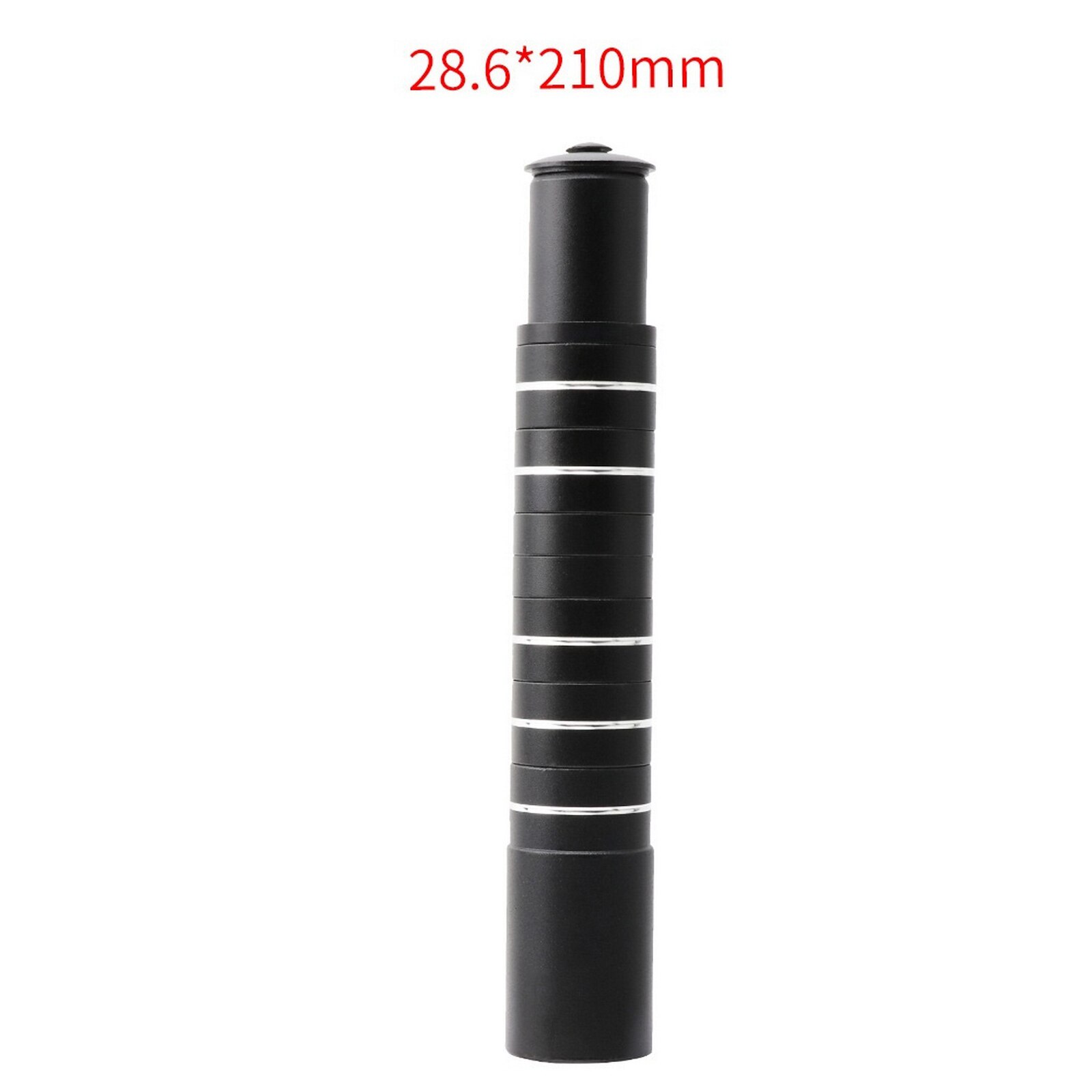 28.6mm Bike Extended Stem Aluminum Alloy Adjustable Bicycle Stem Raiser Extender Extension Stem Bicycle Replacement Parts: 210mm