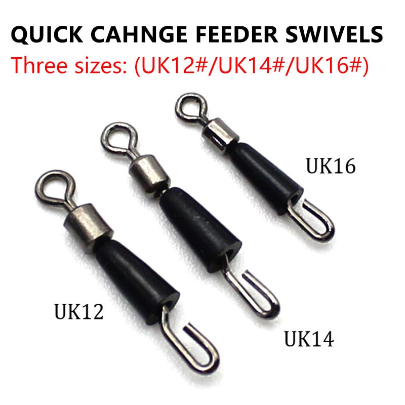 Kit 25 Pièces Pour Pêche à La Carpe - Émerillons à Changement Rapide, Manchons Anti-nœuds, Perles - Vert/Noir