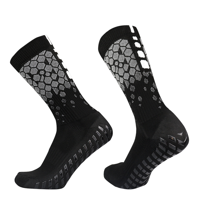 2023 neue Männer Frauen FußBall Socken Waben Grafiken Atmungsaktive Sport Pfeil Silikon Anti Unterhose Griff FußBall Socken: Beige