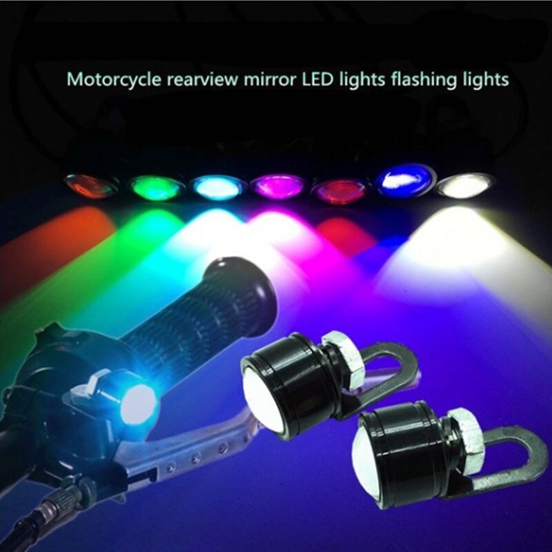 Luces de ojo de halcón fantasma para motocicleta, accesorios de lámpara de reajuste, luz LED de pedal de águila, novedad