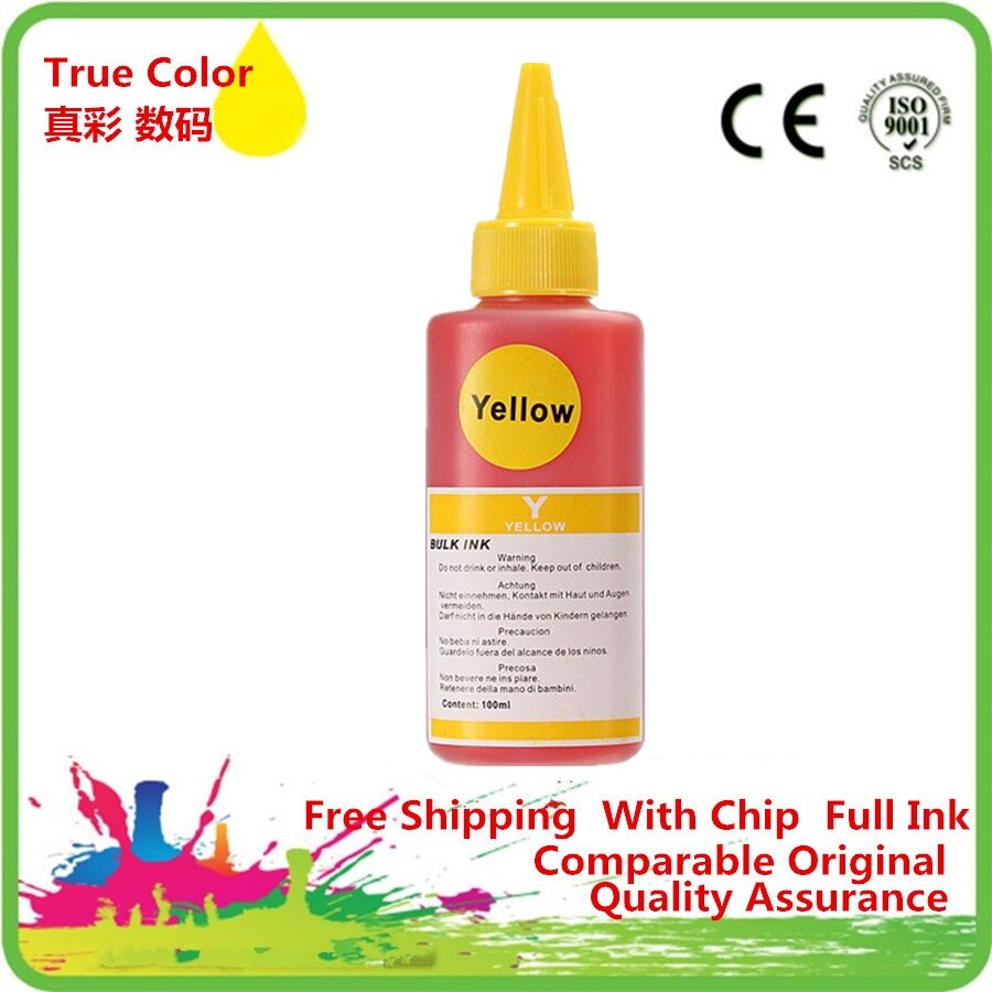 Black Universal Dye Ink Compatible For-CANON For-Epson For All Inkjet Printer Bulk Ink: 1Y